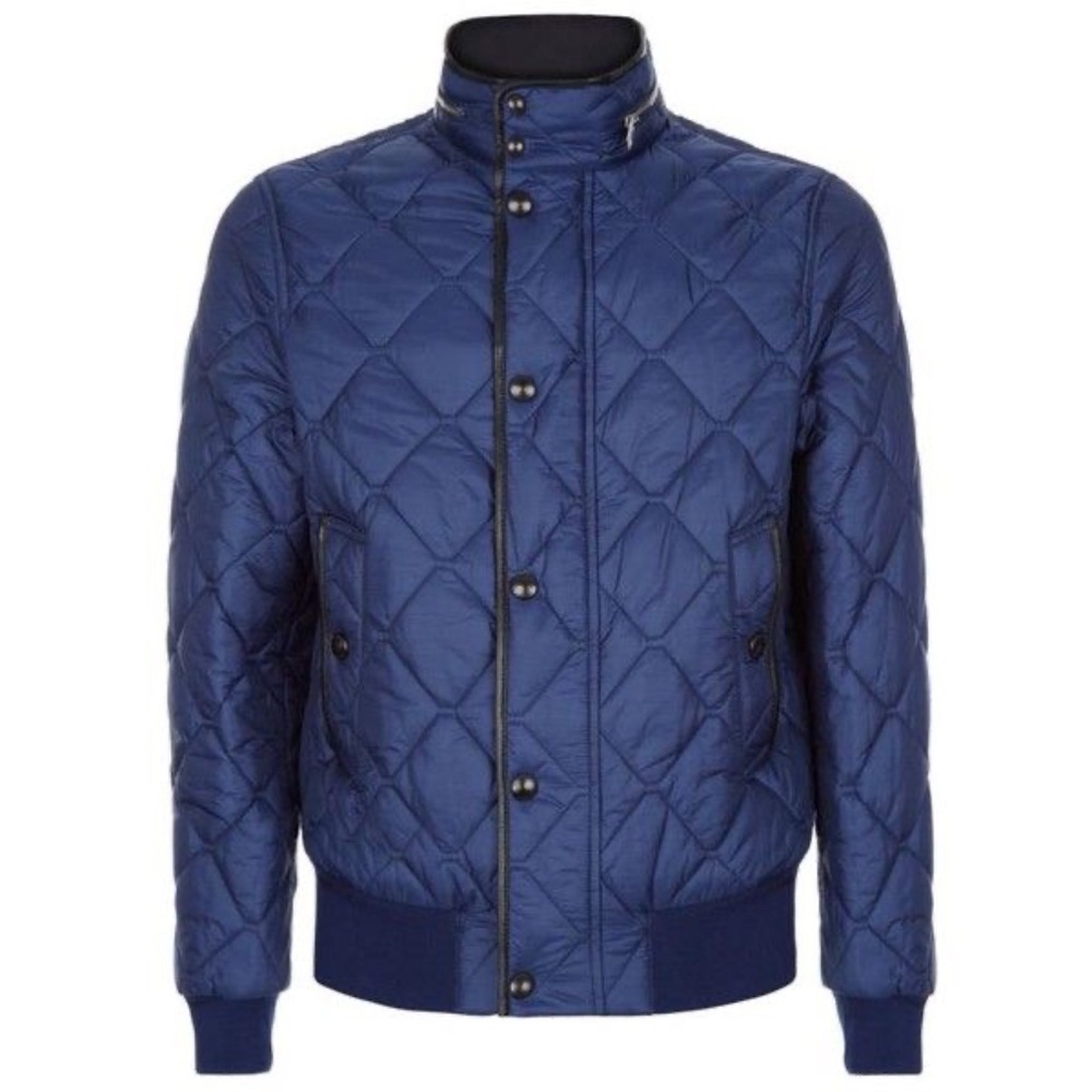 BURBERRY London Kilsden Quilted Blouson Jacket NAVY US 38 - Picture 2 of 10